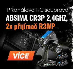 Tříkanálová RC souprava Absima CR3P 2,4GHz, 2x přijímač R3WP